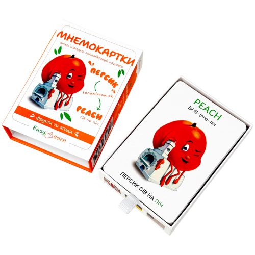 Картки для вивчення англійської мови Easylearn випуск №1 “Фрукти та ягоди”